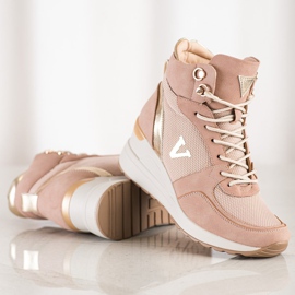 VINCEZA hohe Sneakers rosa 1