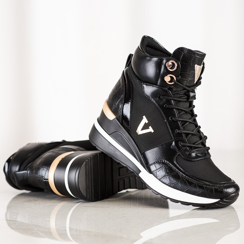 Hohe VINCEZA Sneaekrsy schwarz 1