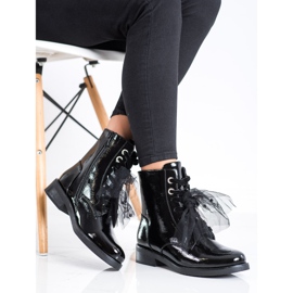 S. BARSKI Stiefel aus lackiertem Öko-Leder S.BARSKI schwarz 2