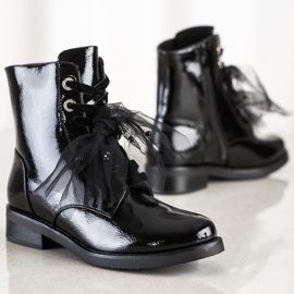 S. BARSKI Stiefel aus lackiertem Öko-Leder S.BARSKI schwarz 1