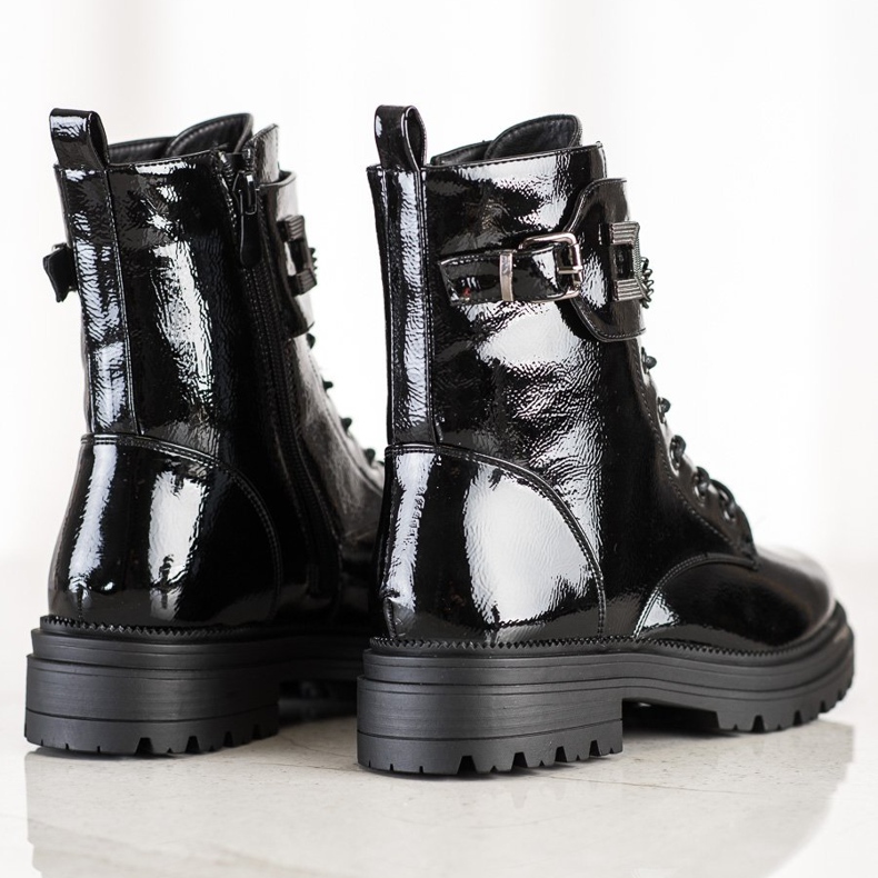 S. BARSKI Lackierte Arbeiter mit Kette S.BARSKI schwarz 1