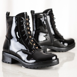 S. BARSKI Arbeiter aus lackiertem Öko-Leder S.BARSKI schwarz 1