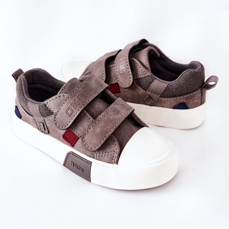 Kinder Sneaker mit Klettverschluss Big Star II374018 Grau 1
