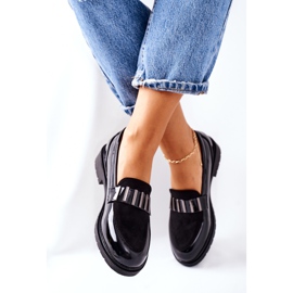 S.Barski Schwarz Lackierte Damen Brogues Montius 2