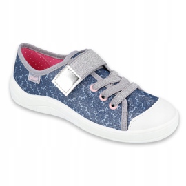 Befado Kinderschuhe 251Y153 blau silber- grau 1