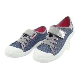 Befado Kinderschuhe 251Y153 blau silber- grau 3