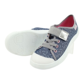 Befado Kinderschuhe 251Y153 blau silber- grau 4