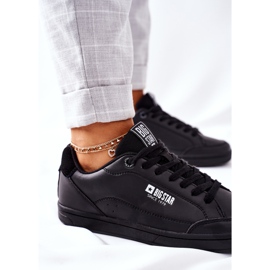 Damen Leder Sneakers Memory Foam Big Star II274320 Schwarz 1