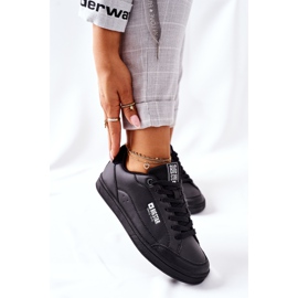 Damen Leder Sneakers Memory Foam Big Star II274320 Schwarz 2