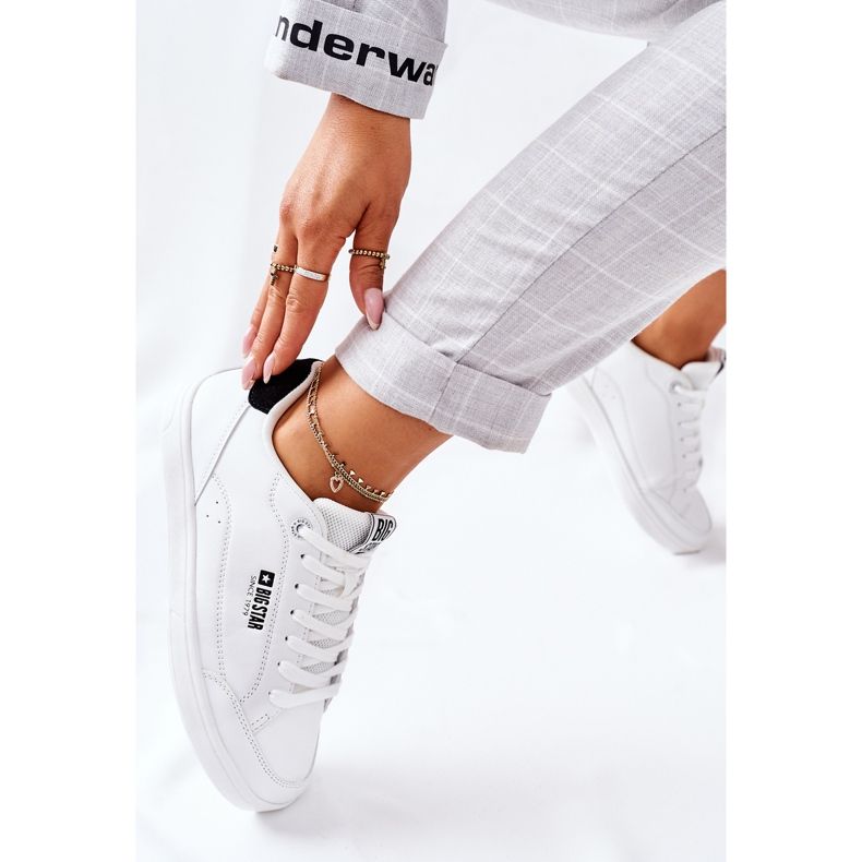 Damen Leder Sneakers Memory Foam Big Star II274319 Weiß 1