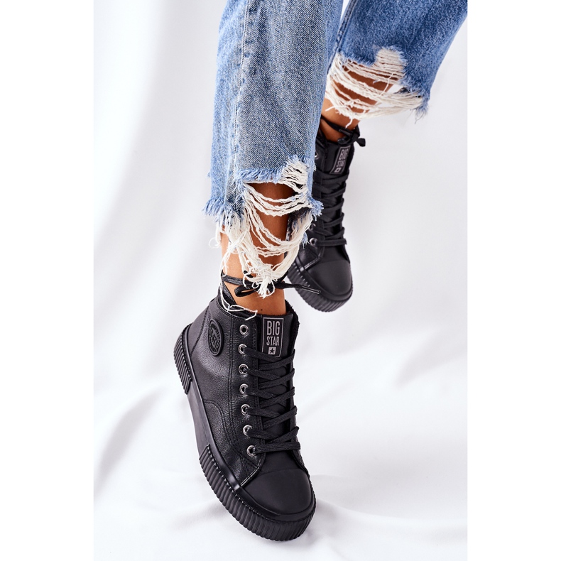 Hoher isolierter Sneaker Big Star II274157 Schwarz 2