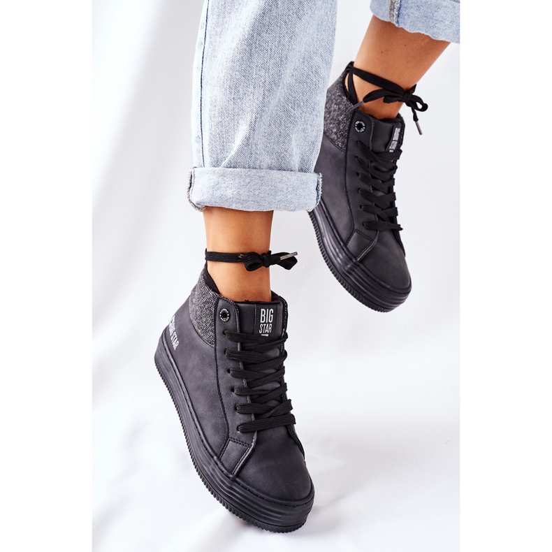 Hochisolierte Sneaker Big Star II274147 Schwarz 2