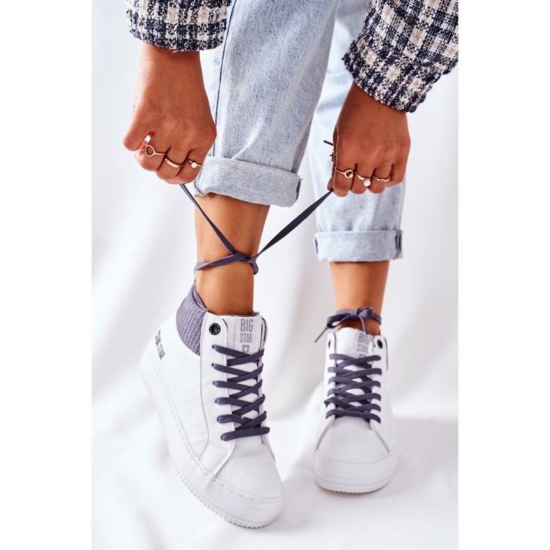 Hochisolierter Sneaker Big Star II274144 Weiß-Grau 2