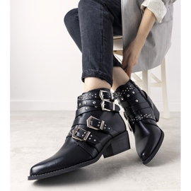 Schwarze Cowboystiefel mit Ergost-Streifen 1