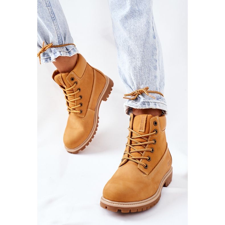 Damen Leder Wanderstiefel Big Star II274447 Camel braun 2