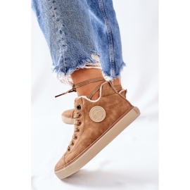 Isolierte Sneakers aus Leder Big Star II274149 Camel braun 2