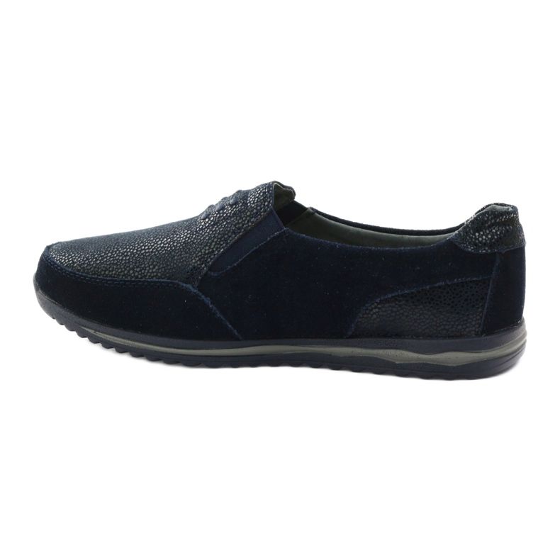 Sportlicher Damen-Slipper aus DK-Leder in Marineblau 2