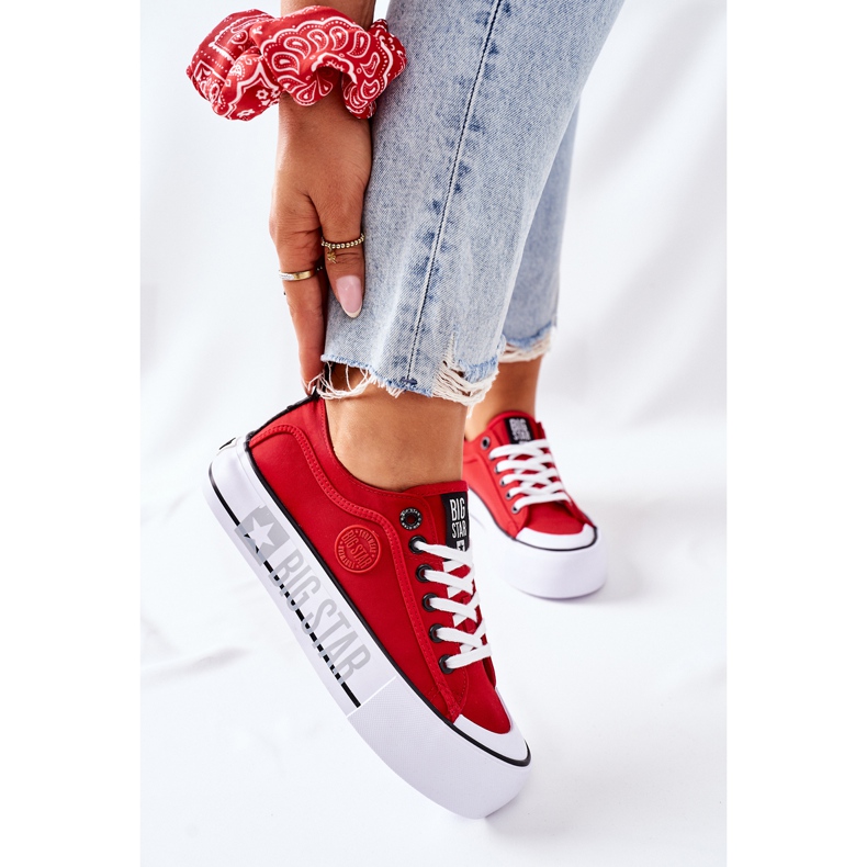 Sneakers On the Big Star II274025 Rote Plattform 2