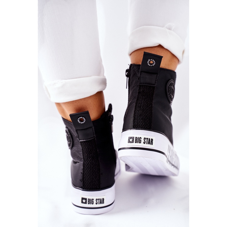 Hohe Sneakers On The Big Star II274012 Schwarze Plattform 1