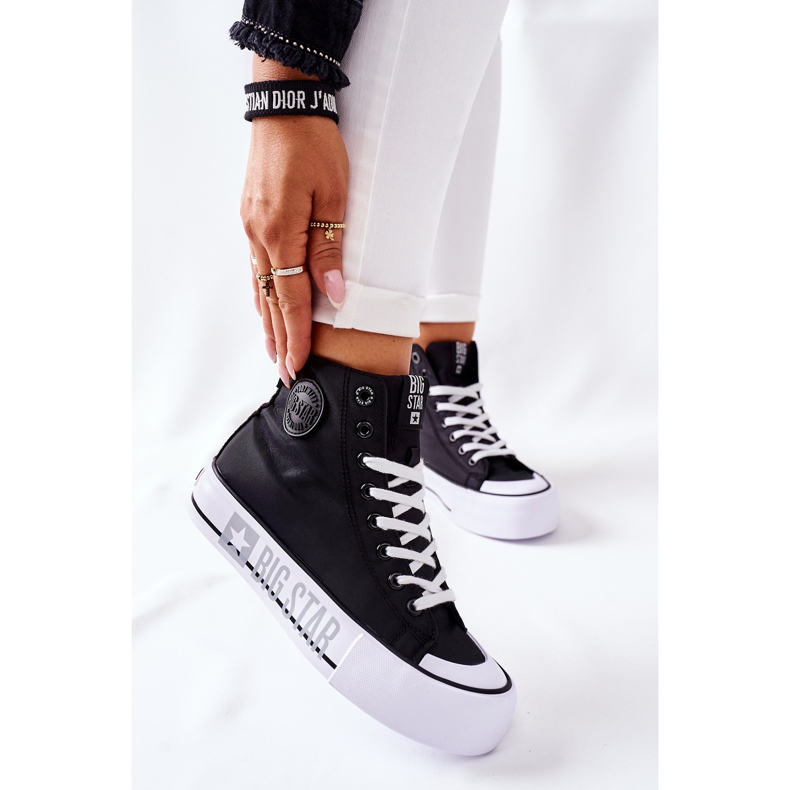 Hohe Sneakers On The Big Star II274012 Schwarze Plattform 2