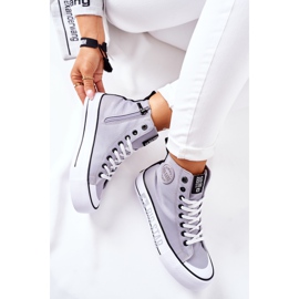 Hohe Sneakers On The Big Star II274016 Graue Plattform 1