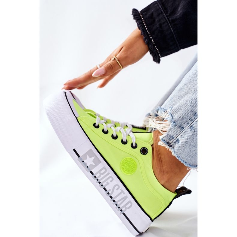 Sneakers On The Big Star II274022 Neongelbe Plattform 1