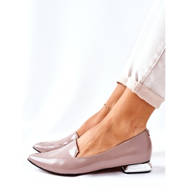 Mokassins auf silbernem Absatz Laura Messi 2013 Cappuccino mehrfarbig 1