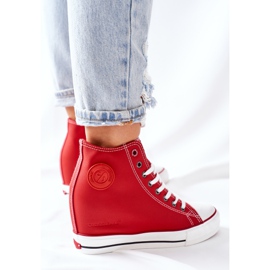 Leder Sneakers On Wedge Cross Jeans II2R4026 Rot 2