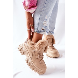 BM Beige Warme Stiefel für Damen Limerick khaki 2