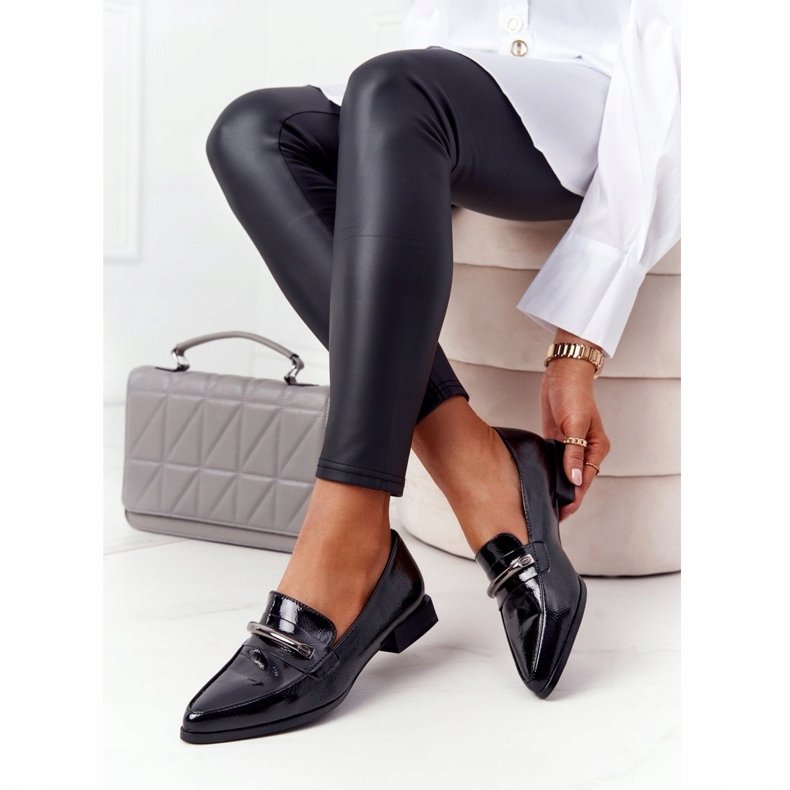 S.Barski Elegante Mokassins S. Barski Premium Lackiert Schwarz 5