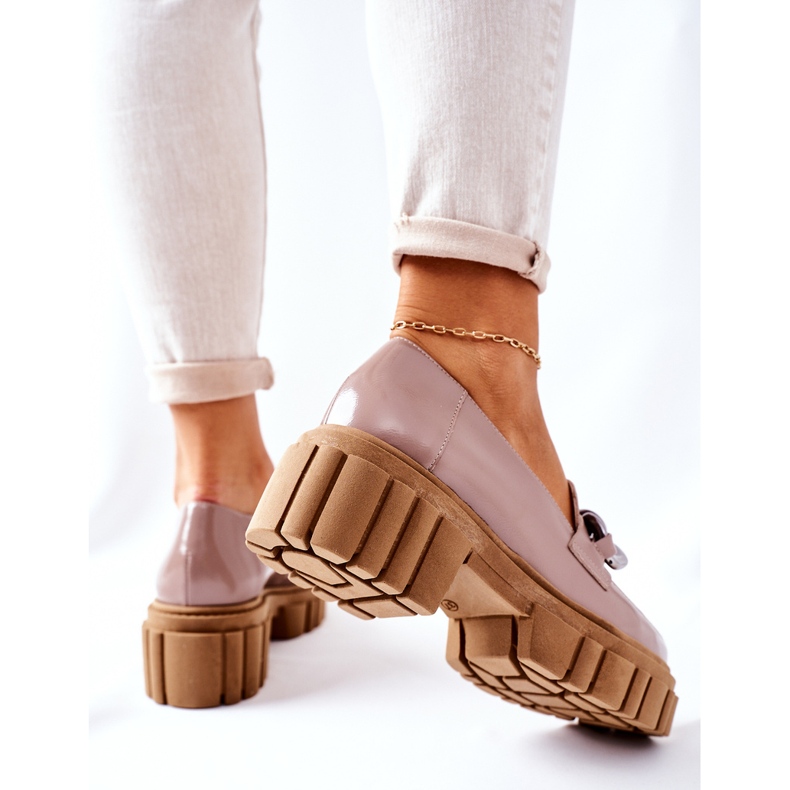 Damen Brogues Loafer Leder Cappuccino Laura Messi 2339 beige 1