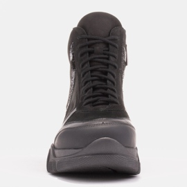 Marco Shoes Sportliche Mil Boots mit Zierlack schwarz 1