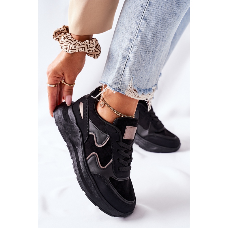 PE1 Damen Sportschuhe Sneakers Schwarz Bethell 2