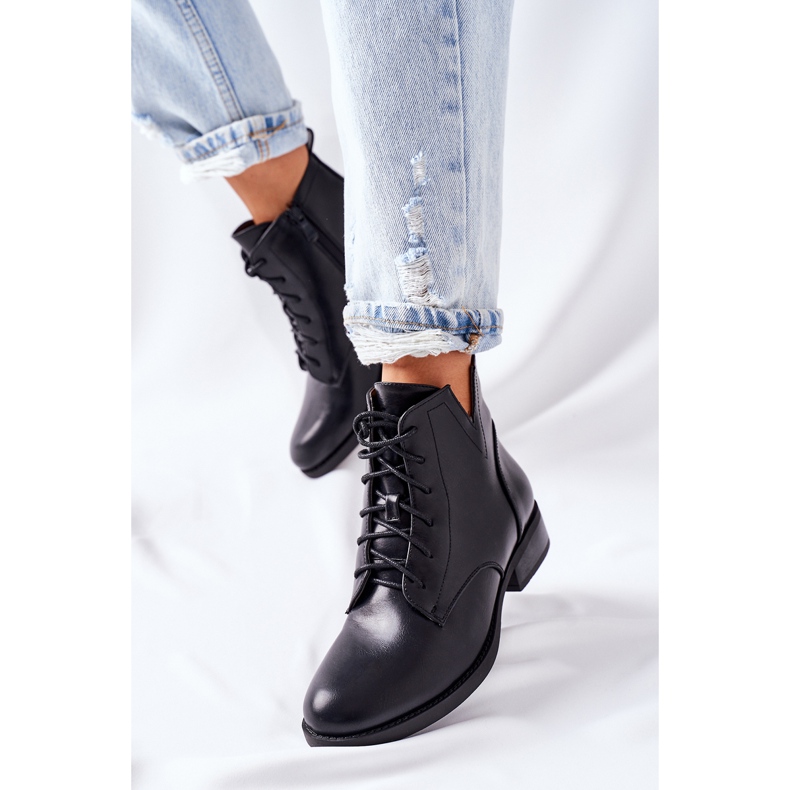 S.Barski Klassische Damenstiefeletten Jodhpur S. Barski Bello schwarz 2