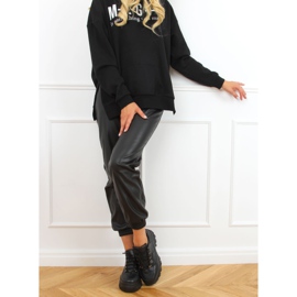 Schwarze Sportschuhe mit hohen Sohlen 6291 Black 1