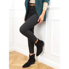 Schwarze Cowboystiefel für Damen 99-65 Schwarz 1