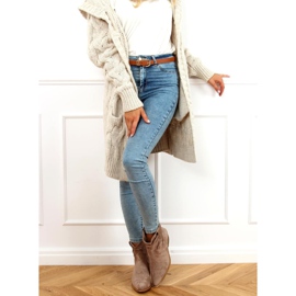 Damen Cowboystiefel beige 99-65 Taupe 1