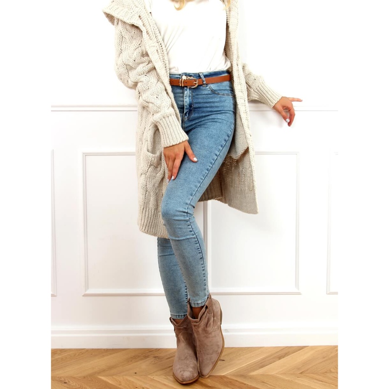 Damen Cowboystiefel beige 99-65 Taupe 1