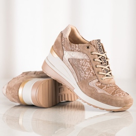 VINCEZA Sneakers aus Wildleder beige 1