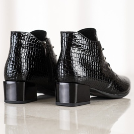 VINCEZA Schnürstiefel schwarz 1