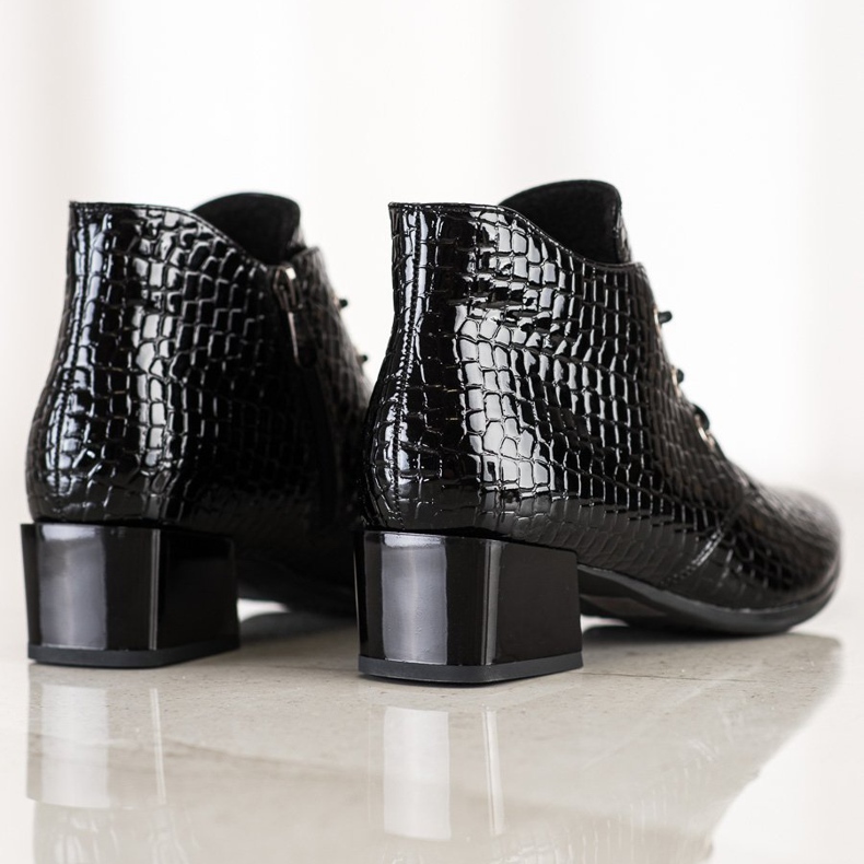 VINCEZA Schnürstiefel schwarz 1