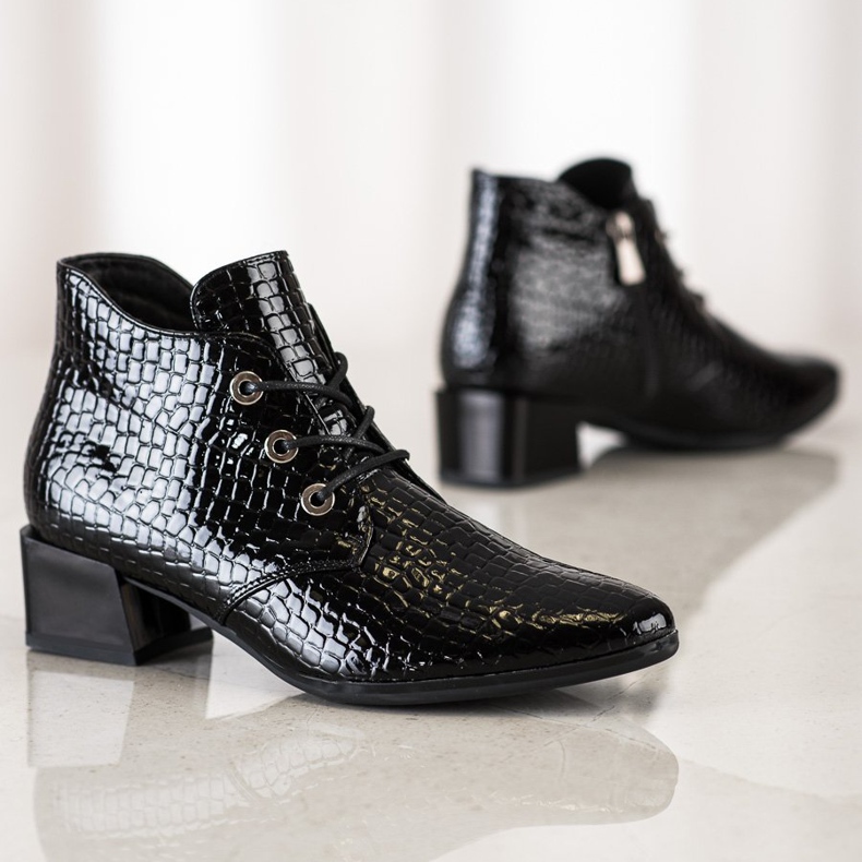 VINCEZA Schnürstiefel schwarz 2