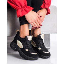 SHELOVET Bequeme Sneakers in SCHWARZ und GOLD golden 1