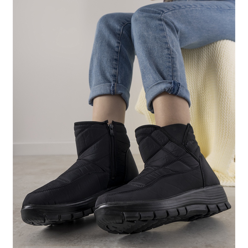 Schwarze Damen-Schneestiefel von Trens 1