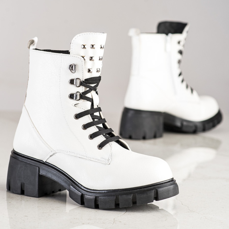 SHELOVET Modische Arbeiter mit Nieten weiß 1