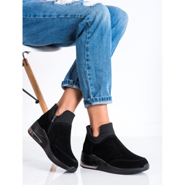 Filippo Ledersneaker an einem Reißverschluss schwarz 2