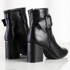 SHELOVET Klassische Stiefel mit Schnalle schwarz 1