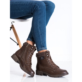 SHELOVET Warme Schnürstiefel braun 2