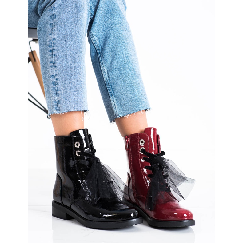 Elegante VINCEZA Schnürstiefel schwarz 2