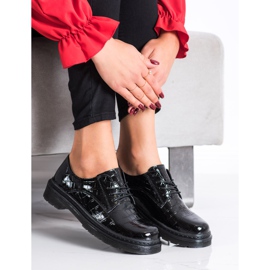 Filippo Lederschuhe mit Schlangenmuster schwarz 2